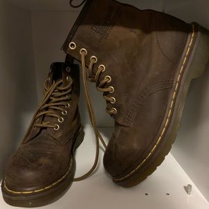 Brown suede leather doc martens